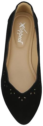 Adaline - Pointed Toe Slip-On Perforated Ballet Flats       