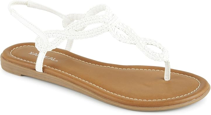 Akia - Braided Ankle Strap Gladiator Thong Flip Flop Sandals       