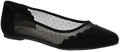 Amarie - Slip-On Pointed Toe Mesh Ballet Flats       