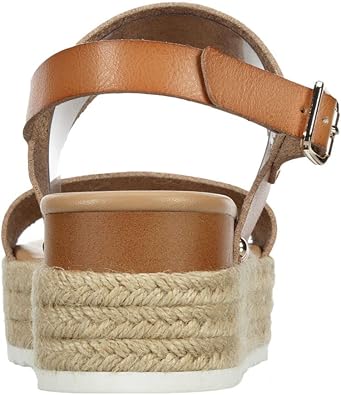 Amelia - Open Toe Ankle Buckle Strap Casual Platform Espadrille Sandals       