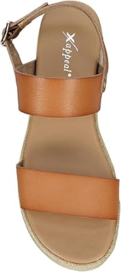 Amelia - Open Toe Ankle Buckle Strap Casual Platform Espadrille Sandals       