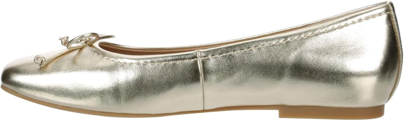 Avery - Slip-On Square Toe Ballet Flat with Bow       