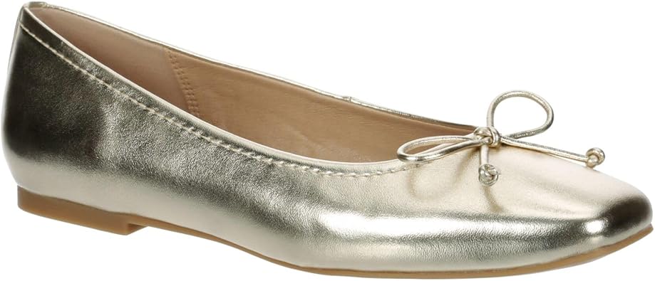 Avery - Slip-On Square Toe Ballet Flat with Bow       