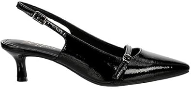 Cate - Closed Pointed Toe Slingback Kitten Dress Heels       