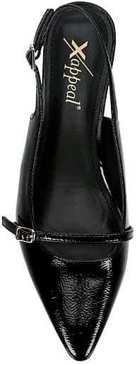 Cate - Closed Pointed Toe Slingback Kitten Dress Heels       