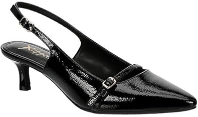 Cate - Closed Pointed Toe Slingback Kitten Dress Heels       