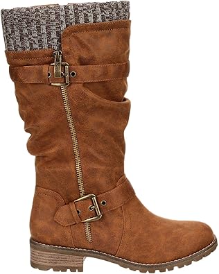 Chelsey - Tall Knee High Fashion Riding Boots with Buckle Accent       