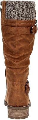 Chelsey - Tall Knee High Fashion Riding Boots with Buckle Accent       