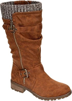 Chelsey - Tall Knee High Fashion Riding Boots with Buckle Accent       