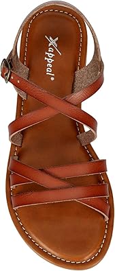 Clarissa - Strappy Open Toe Gladiator Flat Sandals with Ankle Strap       