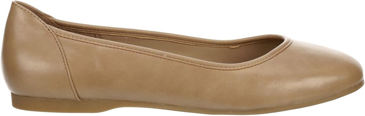 Danica - Classic Round Toe Faux Leather Ballet Flats       