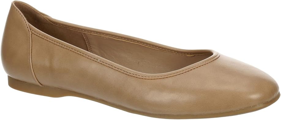 Danica - Classic Round Toe Faux Leather Ballet Flats       