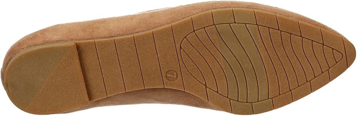 Ivie - Classic Faux Suede Comfortable Pointed Toe Slip-on Loafer Flats       