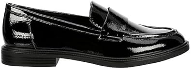 Kelsee - Slip-On Casual Faux Patent Leather Loafer Flats       