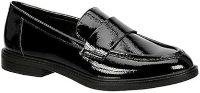 Kelsee - Slip-On Casual Faux Patent Leather Loafer Flats       