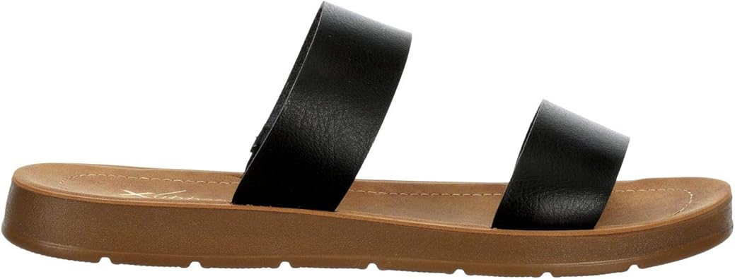 Kyley - Casual Slip On Two Band Flat Sandals       