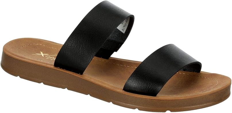Kyley - Casual Slip On Two Band Flat Sandals       
