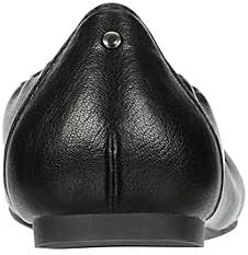 Mara - Faux Leather Closed Round Toe Slip-On Flats       
