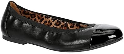 Mara - Faux Leather Closed Round Toe Slip-On Flats       