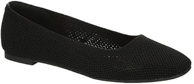 Milani - Square Toe Perforated Slip-On Ballet Flats       