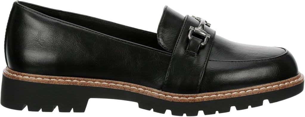 Nellie - Chunky Lug Sole Two-Tone Penny Loafers       