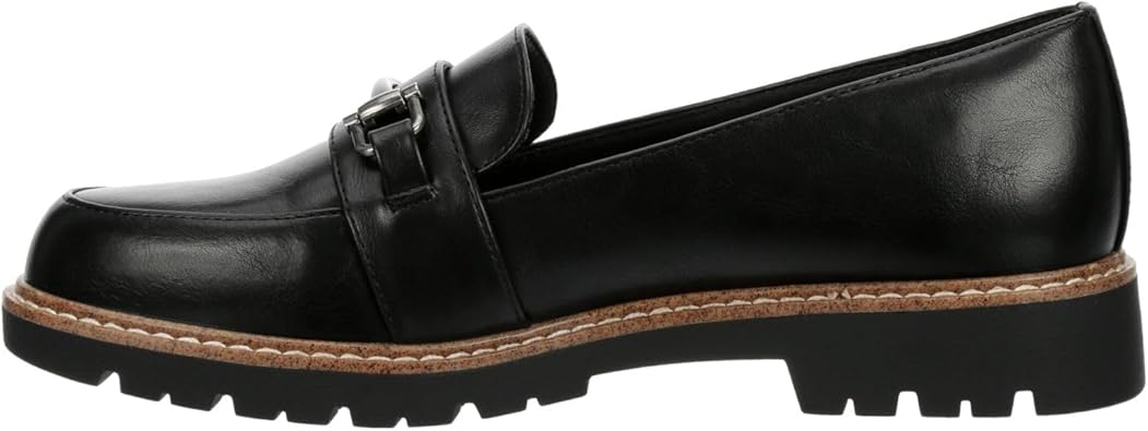 Nellie - Chunky Lug Sole Two-Tone Penny Loafers       