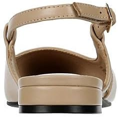 Ophelia - Round Patent Cap Toe Slingback Flats       
