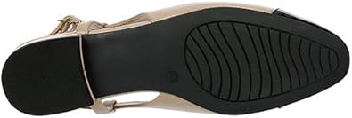 Ophelia - Round Patent Cap Toe Slingback Flats       