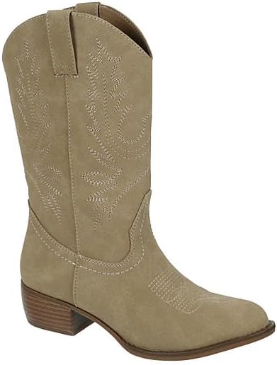 Twain - Western Fashion Embroidered Cowgirl Boots       
