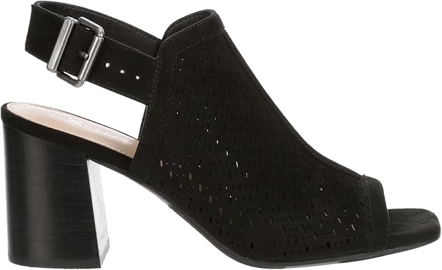 Zella - Peep Toe Cut Out Block Heeled Sandal Booties       