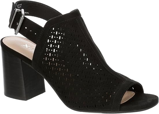 Zella - Peep Toe Cut Out Block Heeled Sandal Booties       